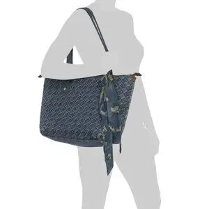 PATRICIA NASH denim Viotti Woven Denim Tote With Suede Lining